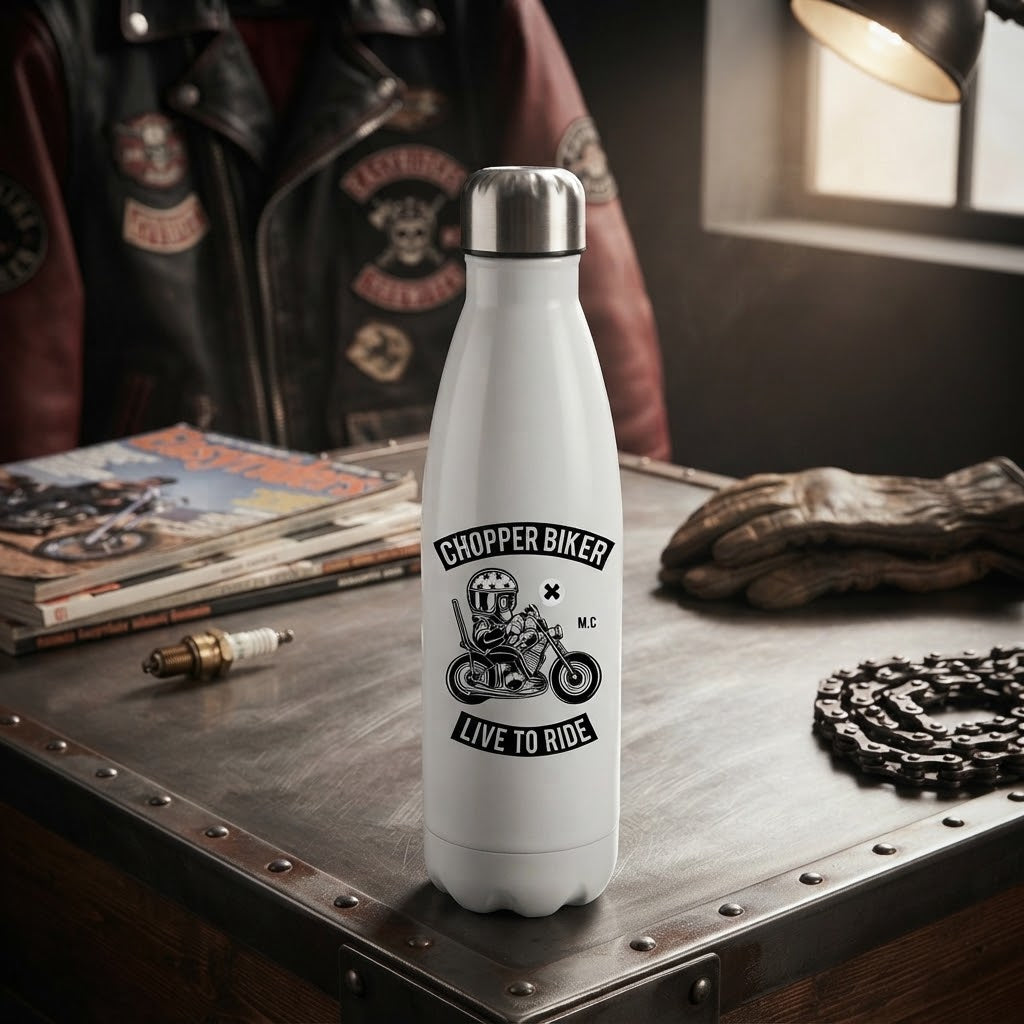 FMstyles - MA028 - Chopper Biker, Bike Lover Water Bottle