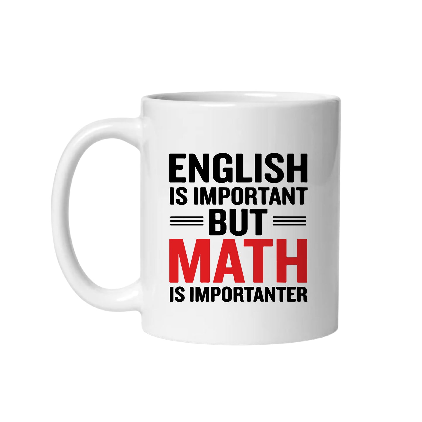 English is Important but Math is More – Coffee & Tea Mugs
