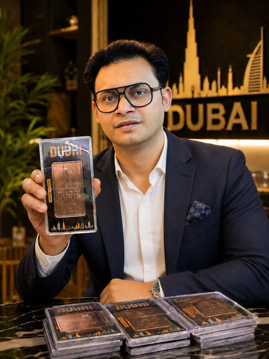 FMSTYLES Dubai Copper Bar – 230g .999 Fine Copper Bullion