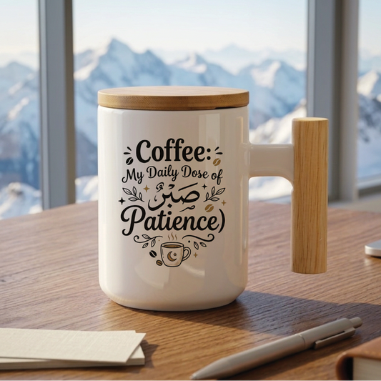 Coffee My Daily Dose of Sabr (Patience) - Quote Printed Premium Coffee Mugs & Cups (5 Options) MG1054