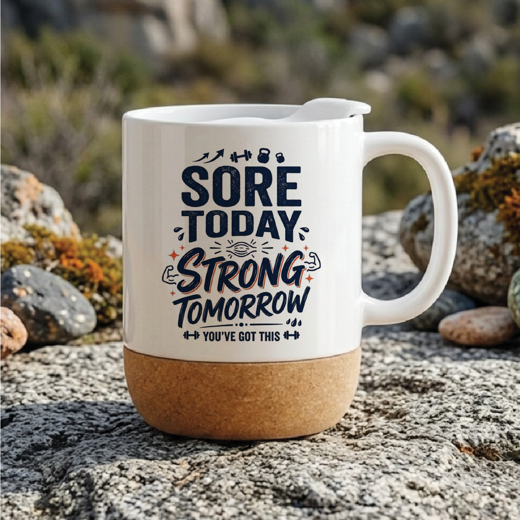 Sore Today, Strong Tomorrow - Quote Printed Premium Coffee Mugs & Cups (5 Options) MG1074