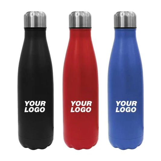 Personalized Premium Stainless Steel Travel Bottle - 500ml Shiny Silver