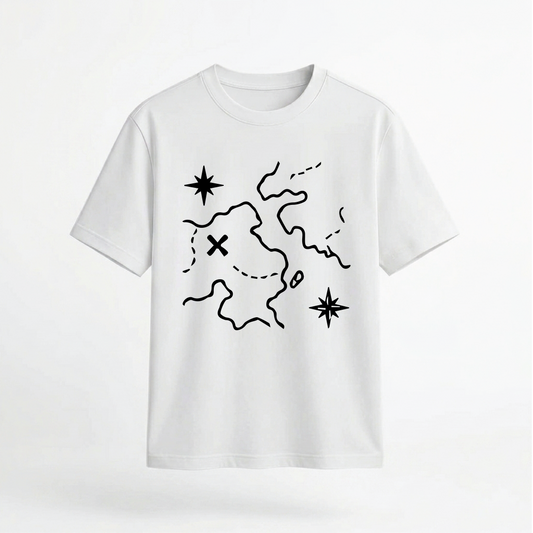 Treasure Map X Marks the Spot Graphic 100% Cotton Unisex T-Shirt
