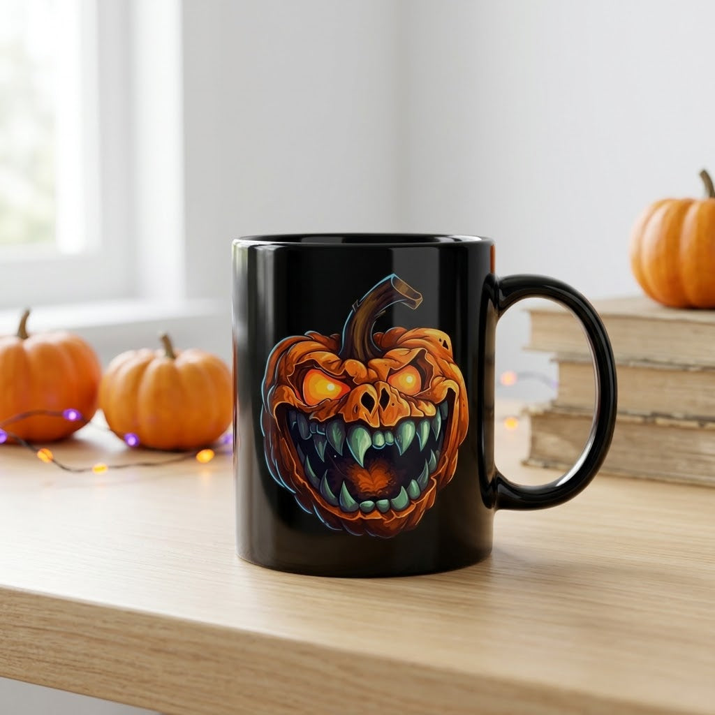Halloween Theme Ceramic Black Coffee Mug