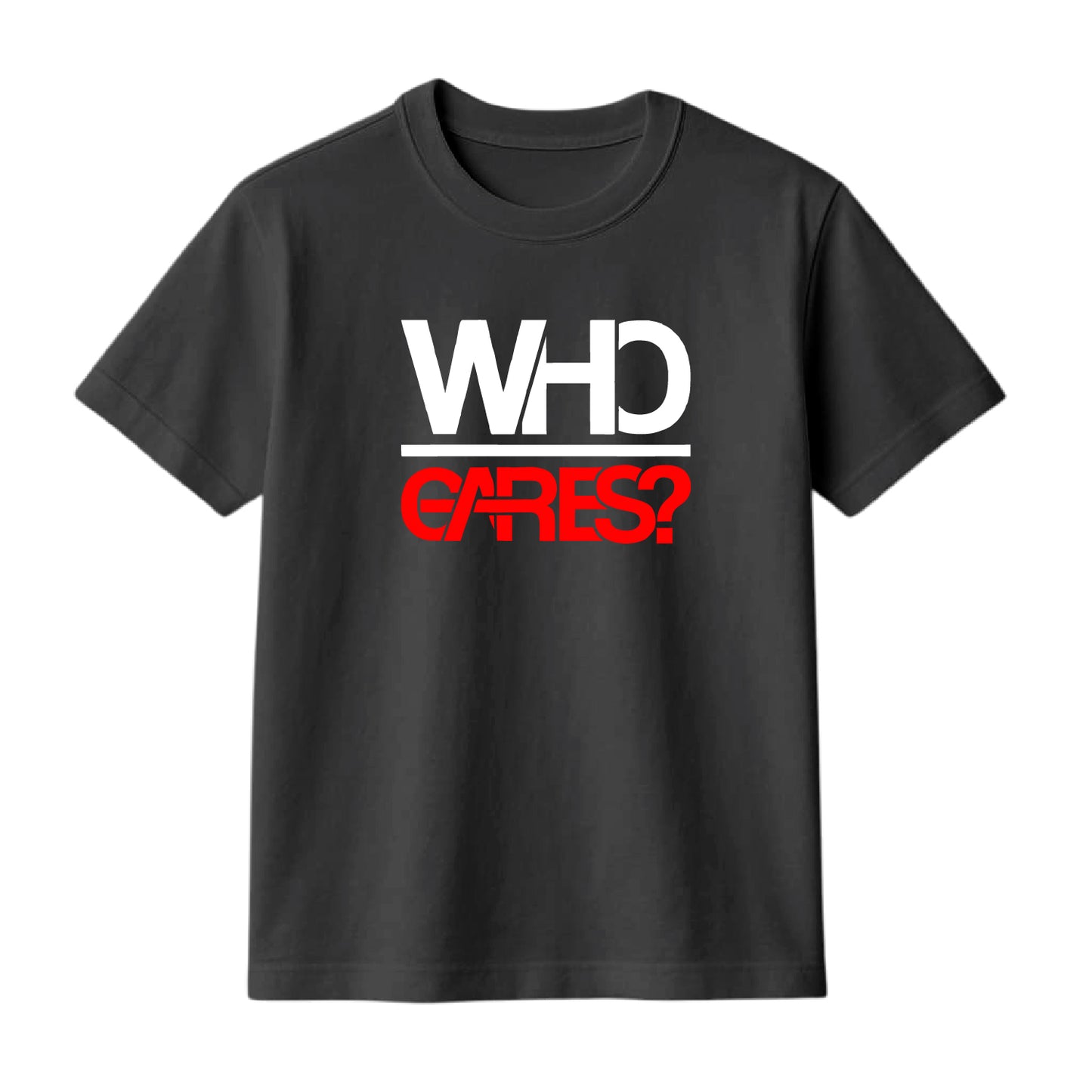 FMstyles Brand "Who Cares" Arabic Typography Classic 100% Cotton Round Neck Printed T-Shirt
