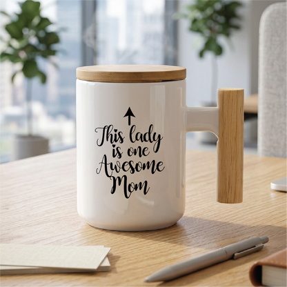 One Awesome Mom Funny Coffee Mug - Best Mothers Day Gifts for Mom, Women - Unique Mom Gifts from Daughter, Son, Kids, Husband - Cool Bday Present Idea for New Mom, Wife, Her - Novelty Mom Mug, Cup