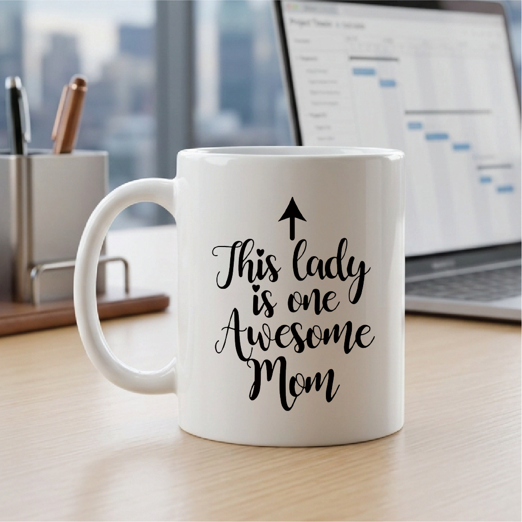 One Awesome Mom Funny Coffee Mug - Best Mothers Day Gifts for Mom, Women - Unique Mom Gifts from Daughter, Son, Kids, Husband - Cool Bday Present Idea for New Mom, Wife, Her - Novelty Mom Mug, Cup