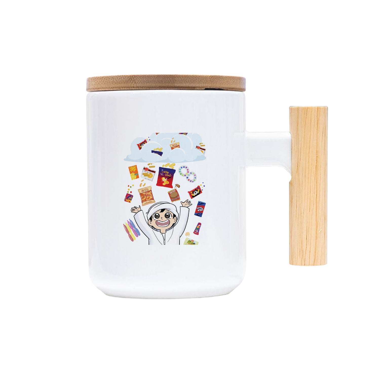 Arabic Carton Design and Chips Premium Drinkware Collection – Coffee & Tea Mugs