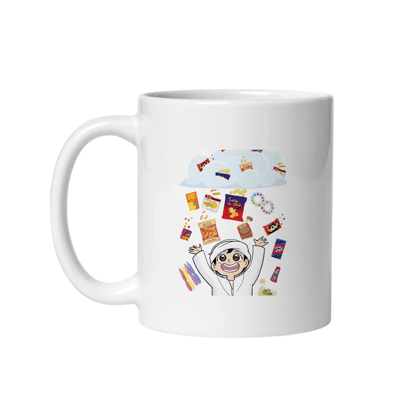 Arabic Carton Design and Chips Premium Drinkware Collection – Coffee & Tea Mugs