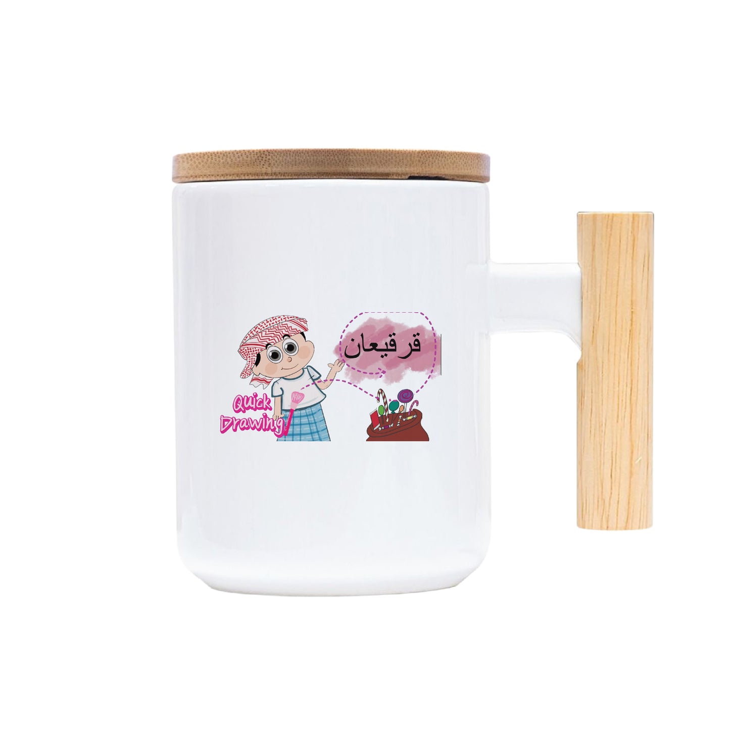 Arabic Carton Quick Drawing Premium Drinkware Collection – Coffee & Tea Mugs