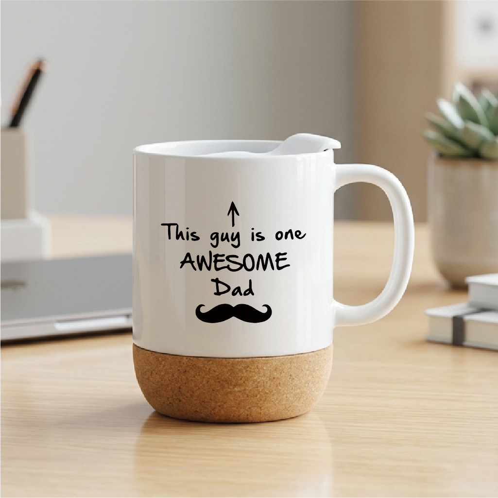 Best Dad Gifts - Funny Coffee Mug - One Awesome Dad - Father's Day Gifts for Dad, Men - Unique Gift Ideas for Him from Daughter, Son, Wife - Cool Birthday Present for Husband - Fun Novelty Cup (White)