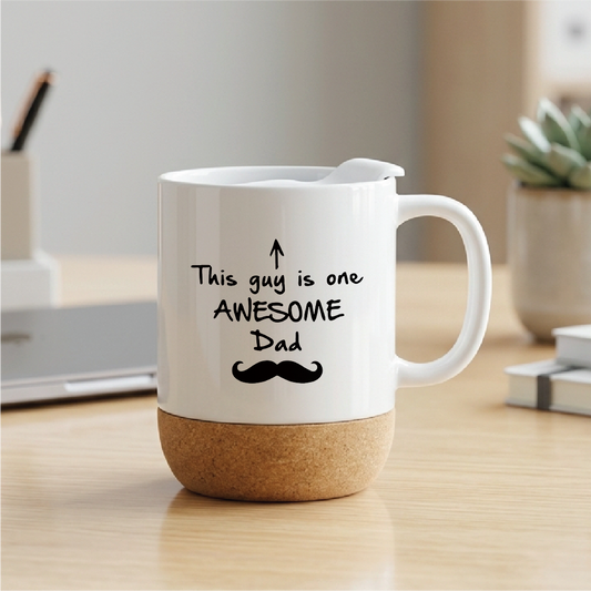 Best Dad Gifts - Funny Coffee Mug - One Awesome Dad - Father's Day Gifts for Dad, Men - Unique Gift Ideas for Him from Daughter, Son, Wife - Cool Birthday Present for Husband - Fun Novelty Cup (White)