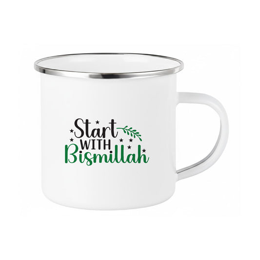 "Start with Bismillah" Premium Drinkware Collection – Coffee & Tea Mugs