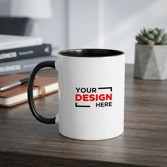 Personalized Black Inner & Rim Color Mug – Customizable Coffee & Tea Mug