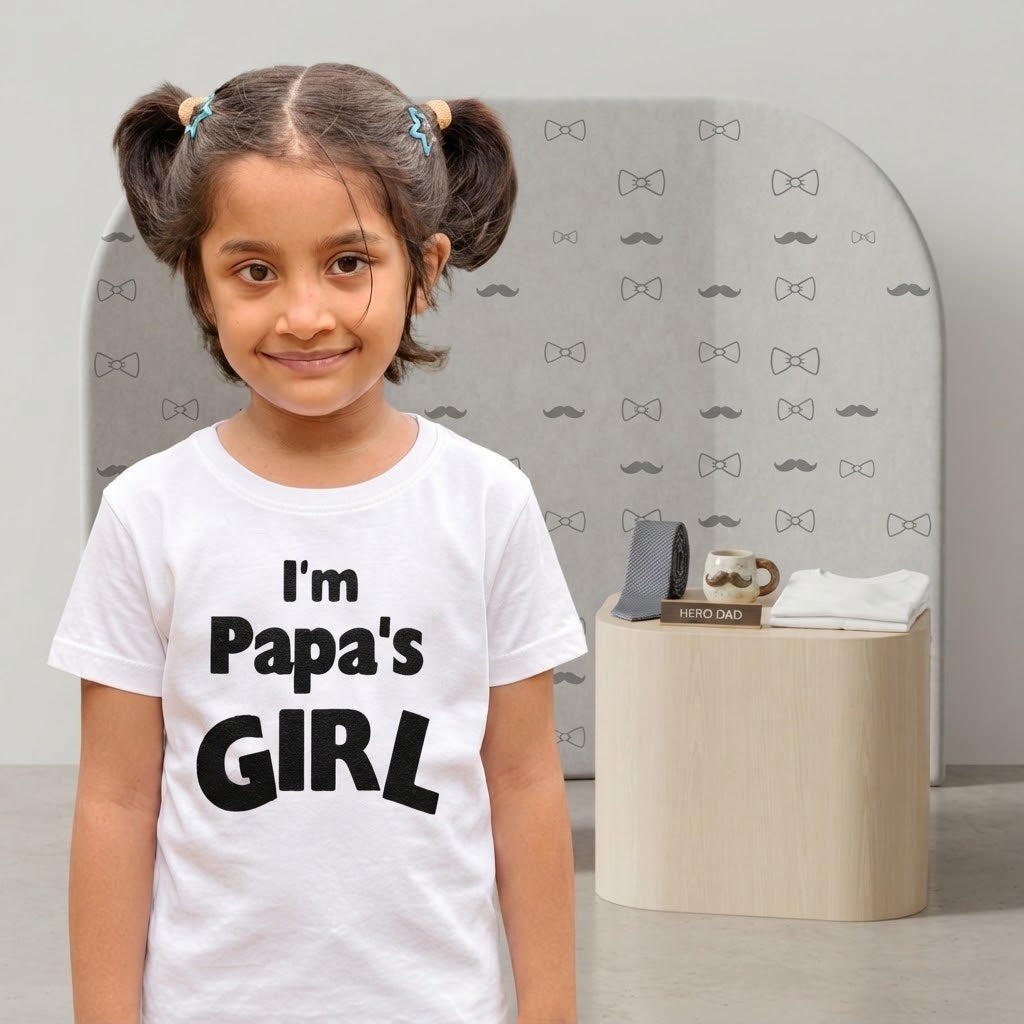 I'm papa's Girl - Typography Quote Printed Cotton Unisex T-Shirt