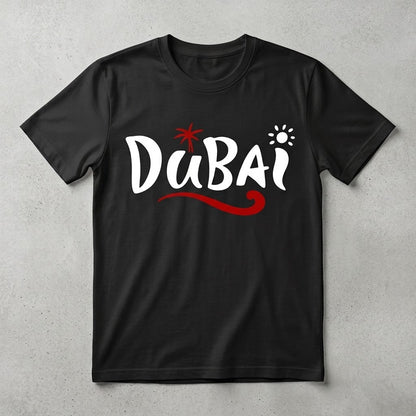 FMstyles - Premium Unisex White Round Neck Dubai Graphic Unisex T-Shirt – 100% Cotton