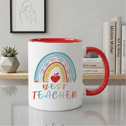 Best Teacher Coffee Mug, Best Teacher Mug, Teacher Appreciation Gift, Teacher Mug, Teacher Gifts, Travel Mug, Teachers Day Gifts, Gift for Teacher - 11oz Novelty Coffee Mug (best)