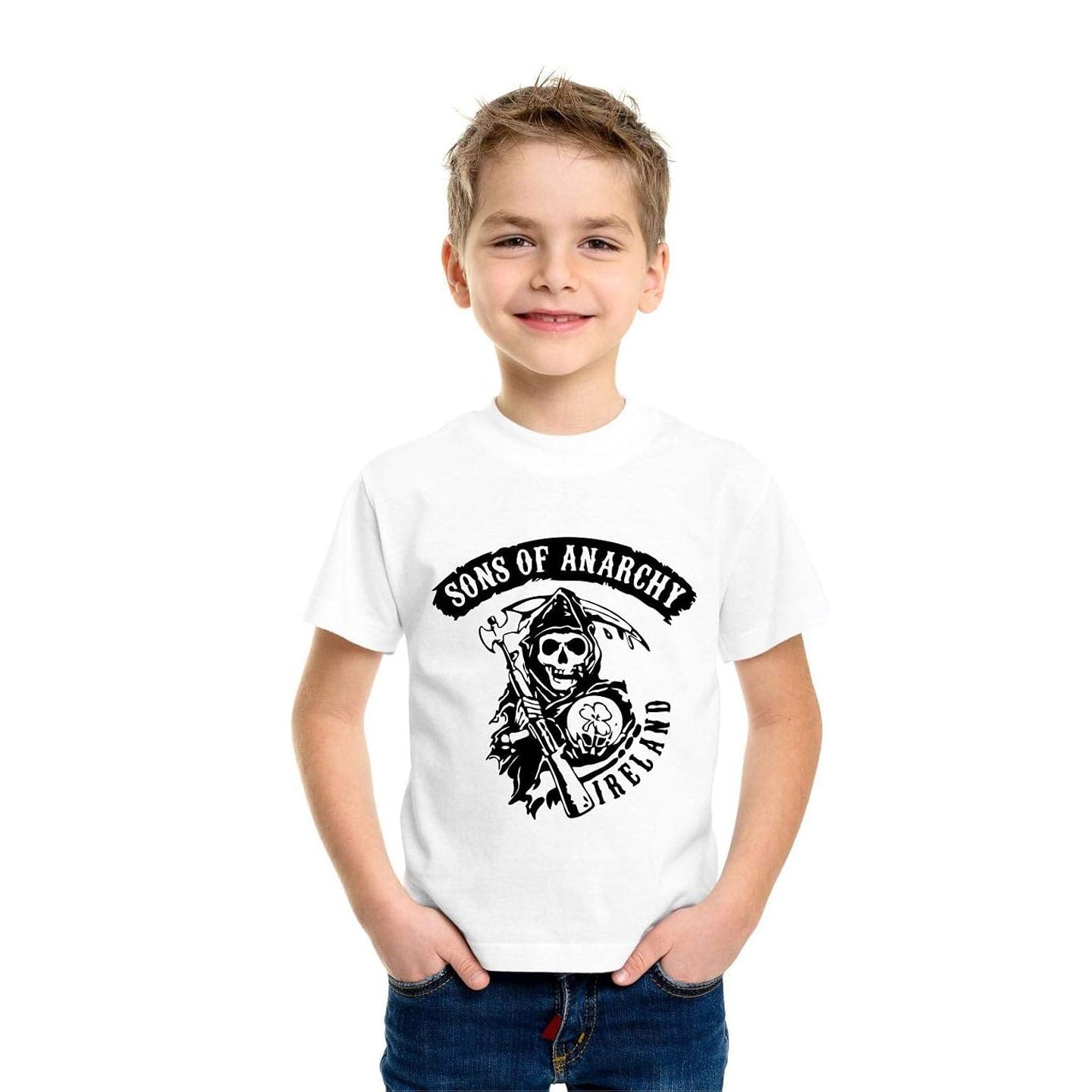 Sons of Anarchy Ireland Grim Reaper Graphic 100% Cotton Unisex T-Shirt