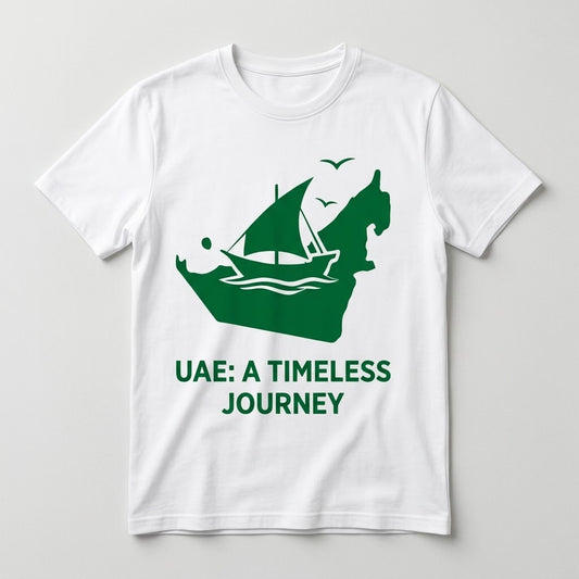 FMstyles - 100% Cotton Round Neck Unisex T-Shirt – UAE: A Timeless Journey