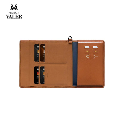 Personalized - Premium Leather Travel Wallet & Passport Holder Brown