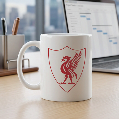 Liverpool FC Mug - LFC Coffee Mug - Crest Coffee & Tea Cup for Reds Supporters
