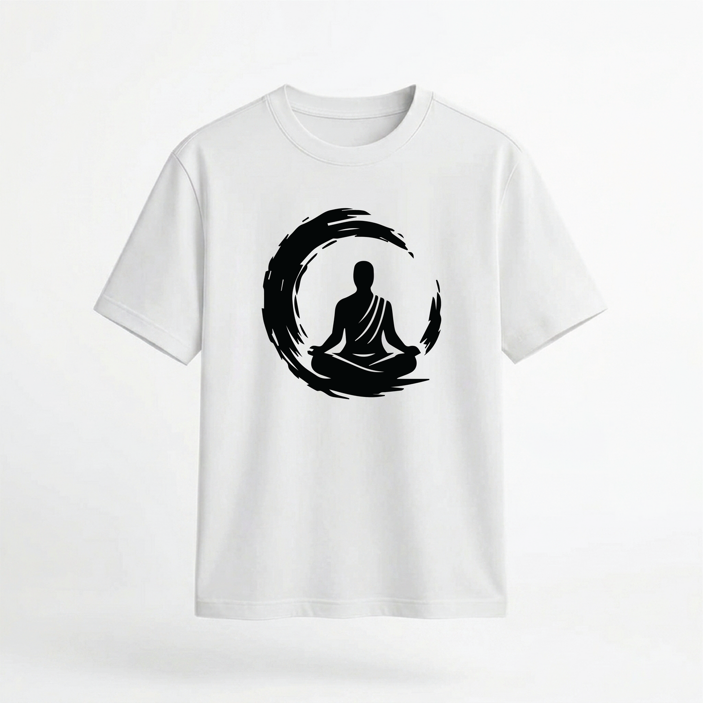 Zen Meditating Buddha Graphic 100% Cotton Unisex T-Shirt