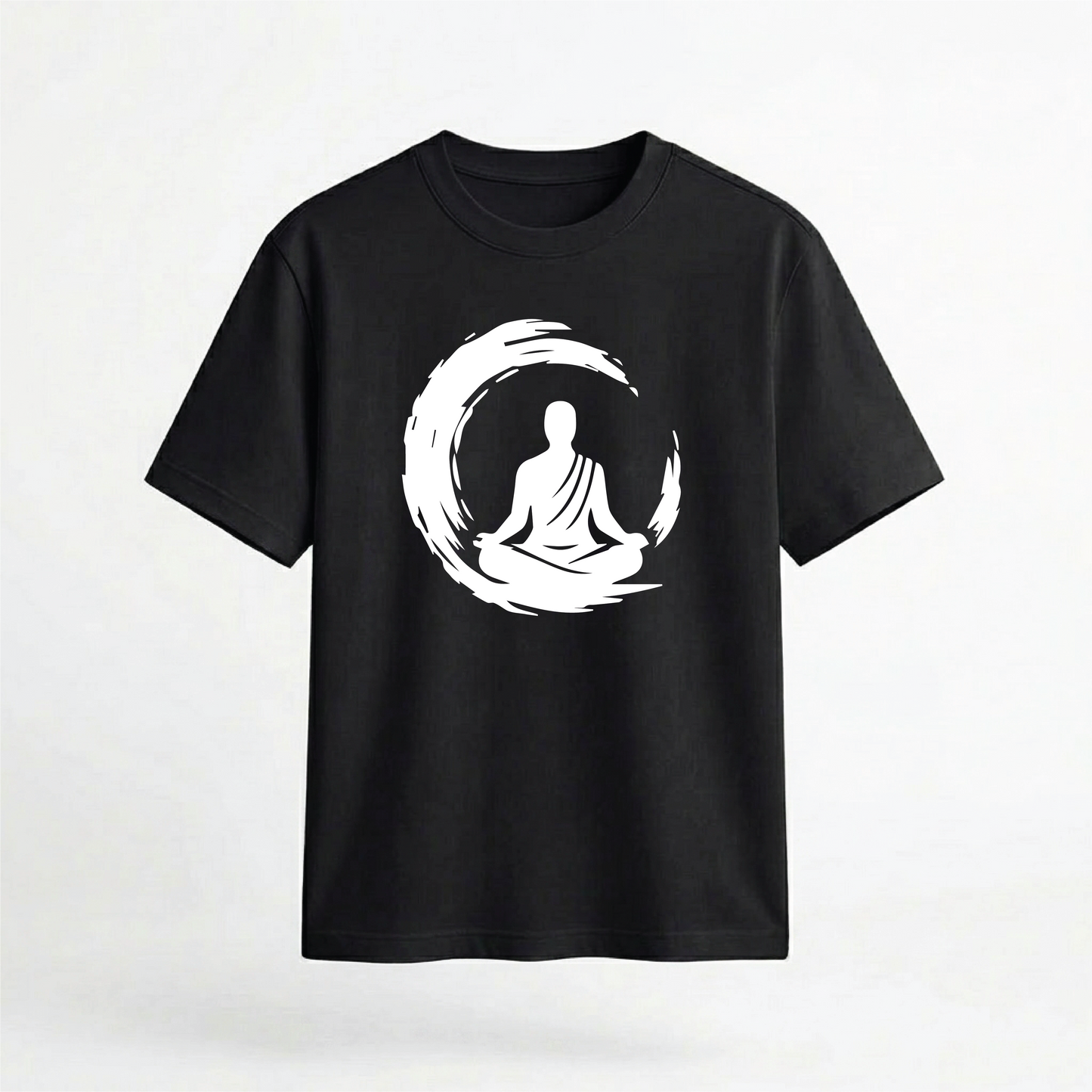 Zen Meditating Buddha Graphic 100% Cotton Unisex T-Shirt
