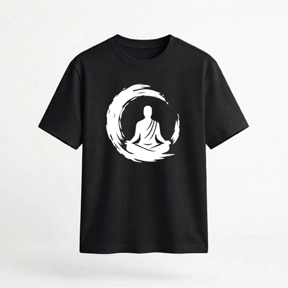 Zen Meditating Buddha Graphic 100% Cotton Unisex T-Shirt