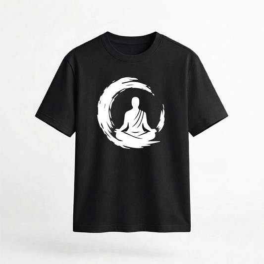 Zen Meditating Buddha Graphic 100% Cotton Unisex T-Shirt