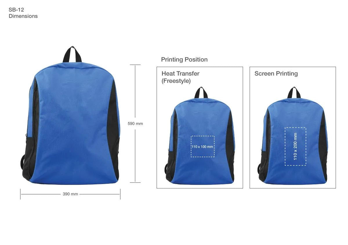 Personalized Two-toned Backpacks 600D Polyester Material