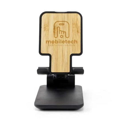 Personalized Eco-Friendly Foldable & Adjustable ABS Plastic & Bamboo Phone Stand