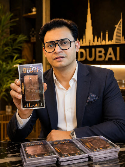 FMSTYLES Dubai Copper Bar – 230g .999 Fine Copper Bullion