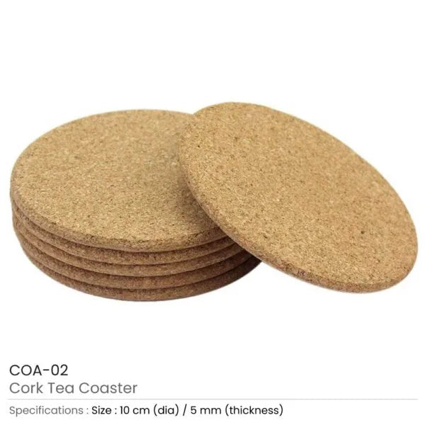 Personalized Cork Tea Coasters (4 pcs)