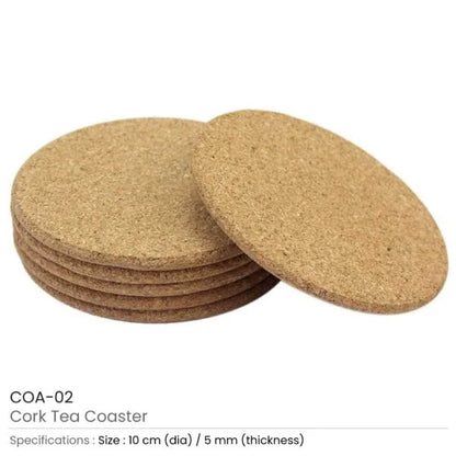Personalized Cork Tea Coasters (4 pcs)