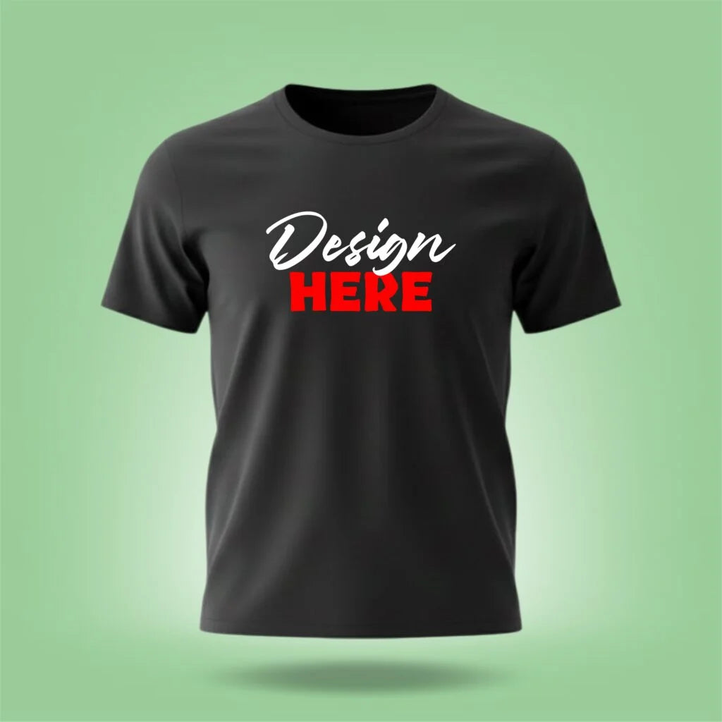 Personalized Multi Color Design Printed Crew Neck Unisex T-Shirt [7 Colors]