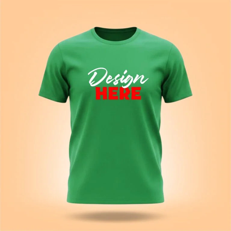 Personalized Multi Color Design Printed Crew Neck Unisex T-Shirt [7 Colors]
