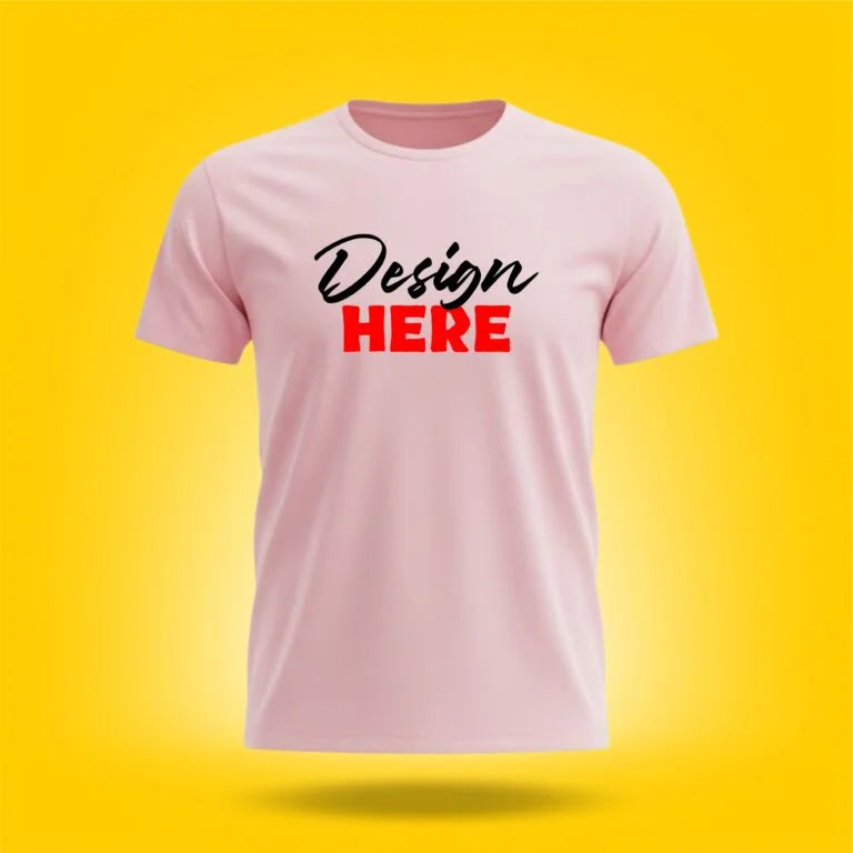 Personalized Multi Color Design Printed Crew Neck Unisex T-Shirt [7 Colors]