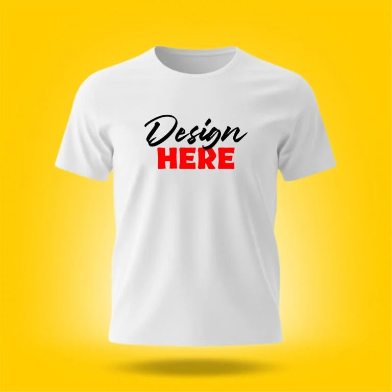 Personalized Multi Color Design Printed Crew Neck Unisex T-Shirt [7 Colors]