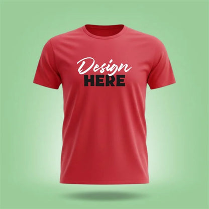 Personalized Multi Color Design Printed Crew Neck Unisex T-Shirt [7 Colors]