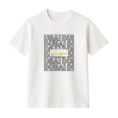 FMstyles Brand "DUBAI" Typography Classic 100% Cotton Round Neck Printed T-Shirt