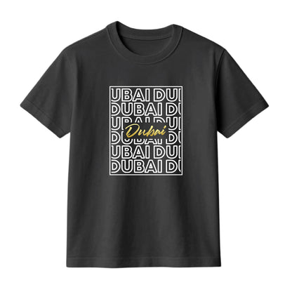 FMstyles Brand "DUBAI" Typography Classic 100% Cotton Round Neck Printed T-Shirt
