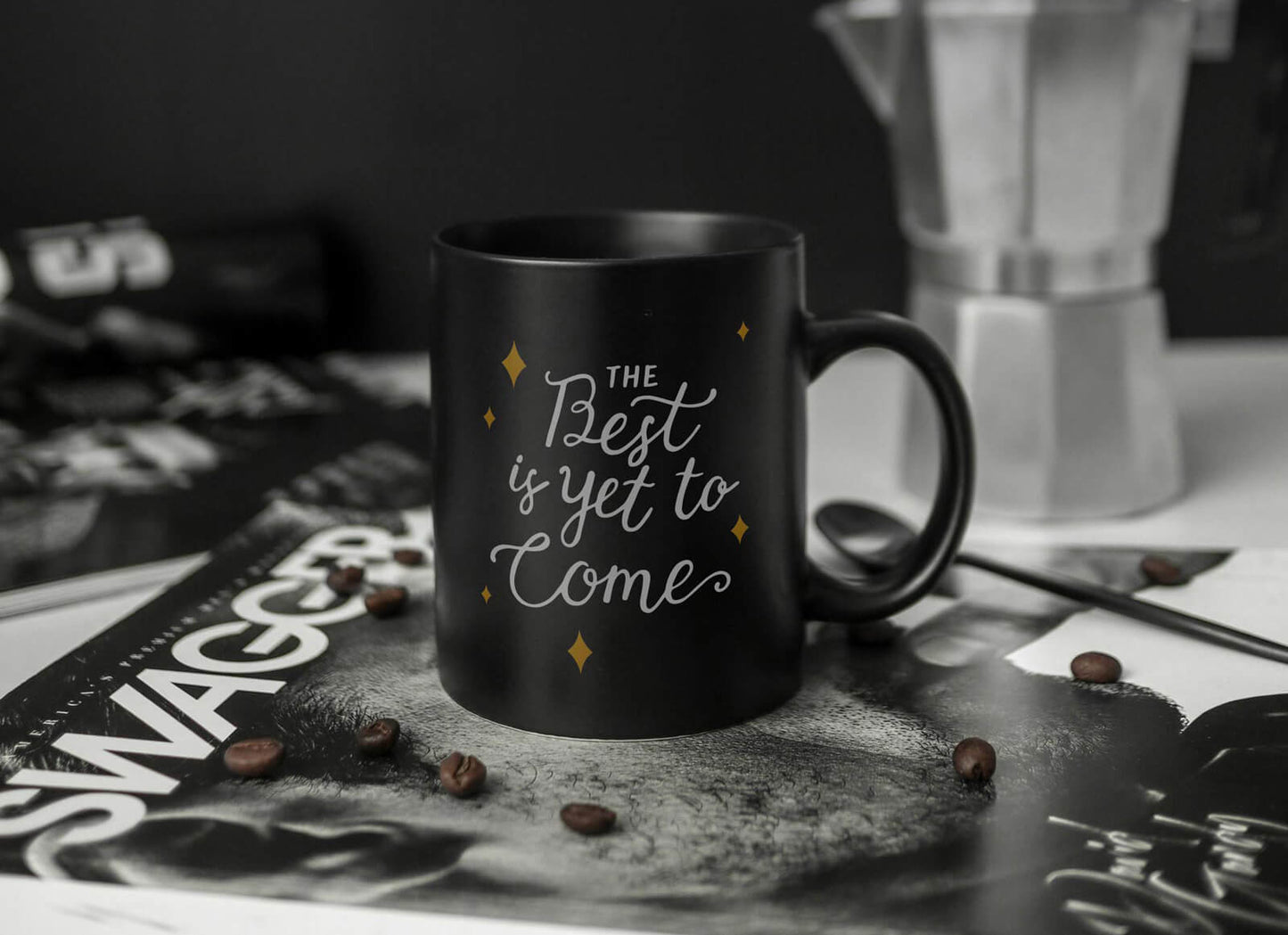 Personalized Photo or Logo Printed Black Mug