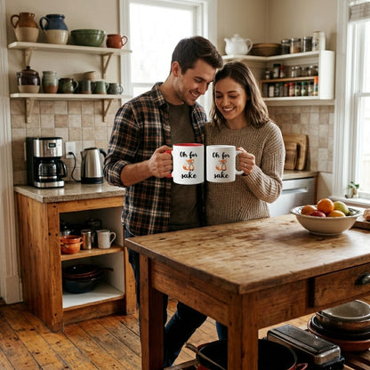 Funny Quote Fox Coffee Mug, Oh for Fox Cute Fathers and Mothers Day Gifts Fun Cup White, 11 Oz