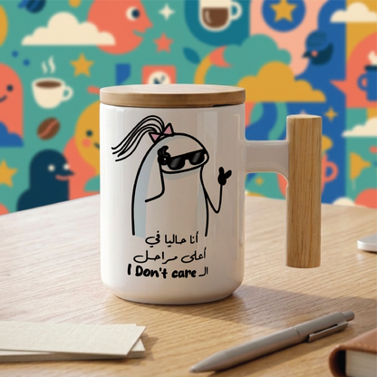 لا أهتم I Don't Care - Quote Printed Premium Coffee Mugs & Cups (5 Options)