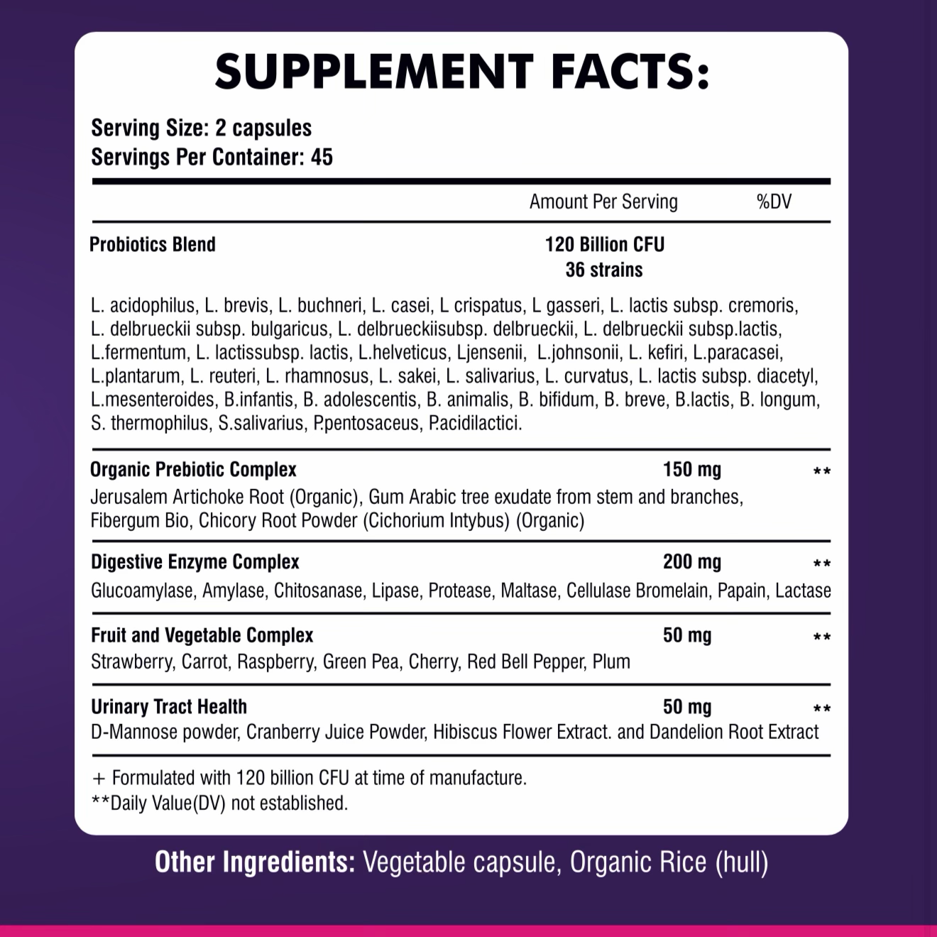 FMstyles Women’s Probiotics 100 Billion CFUs with D-Mannose, Cranberry, Prebiotics, Digestive Enzymes, 31 Strains, 90 Veggie Capsules, Vaginal and Urinary Health Support