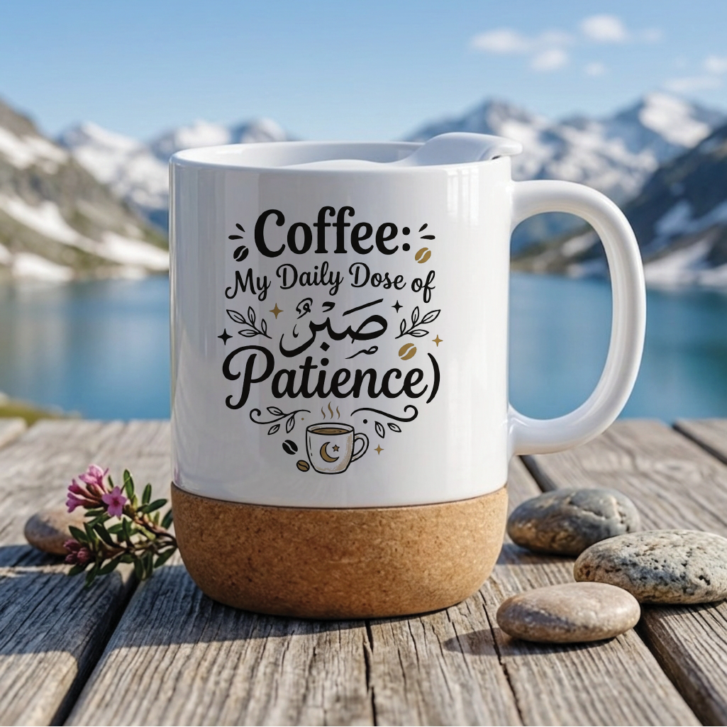 Coffee My Daily Dose of Sabr (Patience) - Quote Printed Premium Coffee Mugs & Cups (5 Options) MG1054