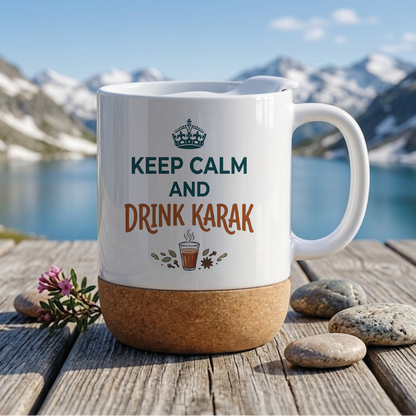 Keep Calm and Drink Karak - Quote Printed Premium Coffee Mugs & Cups (5 Options) MG1058