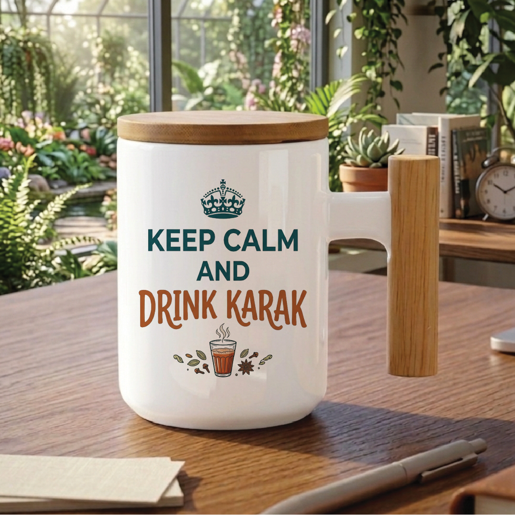 Keep Calm and Drink Karak - Quote Printed Premium Coffee Mugs & Cups (5 Options) MG1058