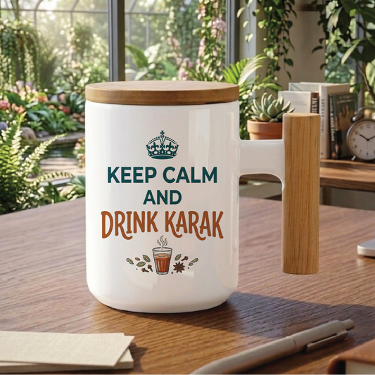 Keep Calm and Drink Karak - Quote Printed Premium Coffee Mugs & Cups (5 Options) MG1058
