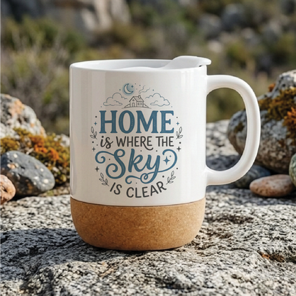 Home is Where the Sky Is Clear - Quote Printed Premium Coffee Mugs & Cups (5 Options) MG1059